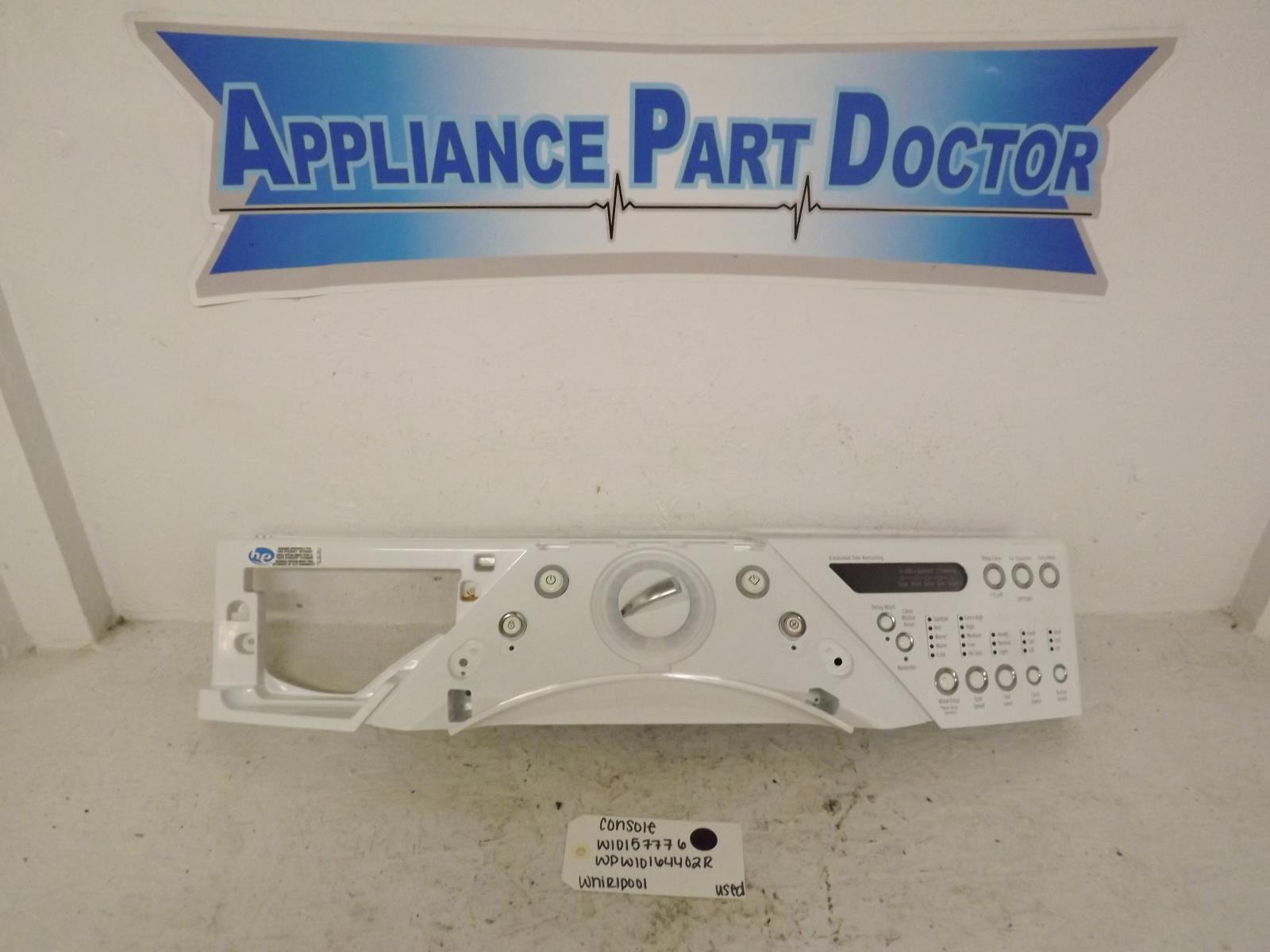 Whirlpool Washer W10157776 WPW10164402R Console Used Whirlpool Washer W10157776 WPW10164402R Console Used